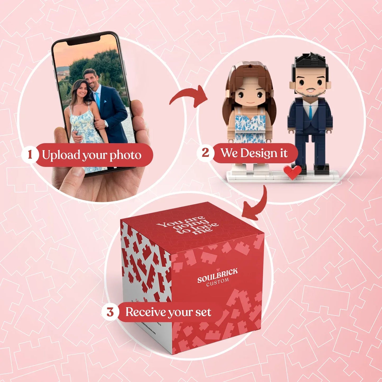 ValentieBricks™ Custom Brick Figures Set